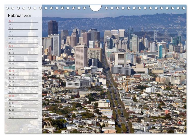 Produktbild: SAN FRANCISCO Traumstadt in Kalifornien (Wandkalender 2026 DIN A4 quer), CALVENDO Monatskalender