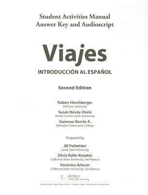 Produktbild: Sam Answer Key and Audio Script for Hershberger/Navey-Davis/Borr&aacute;s A.'s Viajes: Introduccion Al Espanol, 2nd