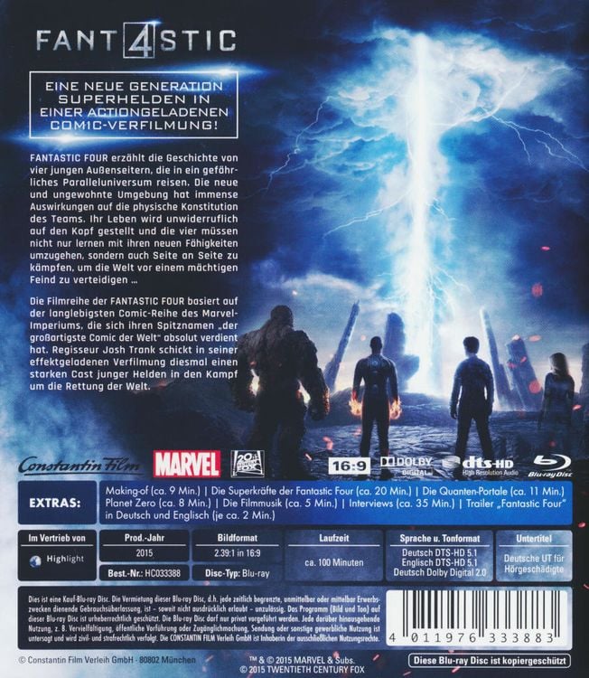 Produktbild: Fantastic 4 (2015)