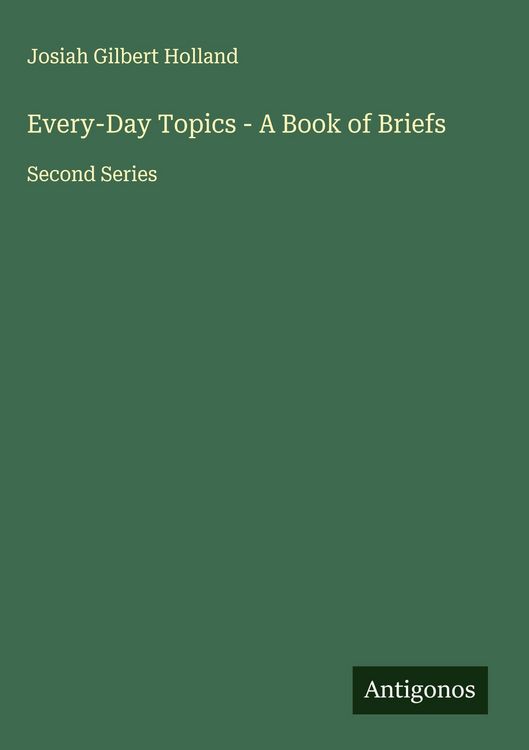 Produktbild: Every-Day Topics - A Book of Briefs