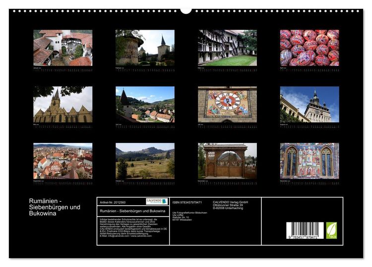 Produktbild: Rum&auml;nien - Siebenb&uuml;rgen und Bukowina (hochwertiger Premium Wandkalender 2026 DIN A2 quer), Kunstdruck in Hochglanz