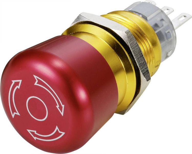Produktbild: TRU COMPONENTS Not-Aus-Schalter 3A 1 &Ouml;ffner IP65 1St.