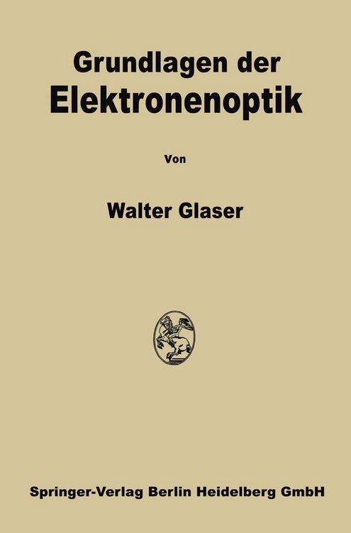 Produktbild: Grundlagen der Elektronenoptik