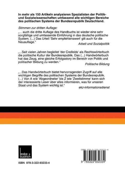 Produktbild: Handw&ouml;rterbuch des politischen Systems der Bundesrepublik Deutschland