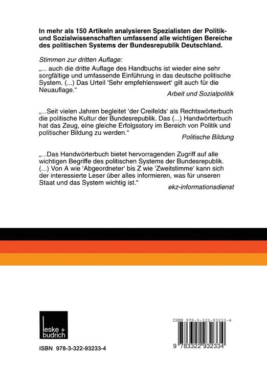 Produktbild: Handw&ouml;rterbuch des politischen Systems der Bundesrepublik Deutschland