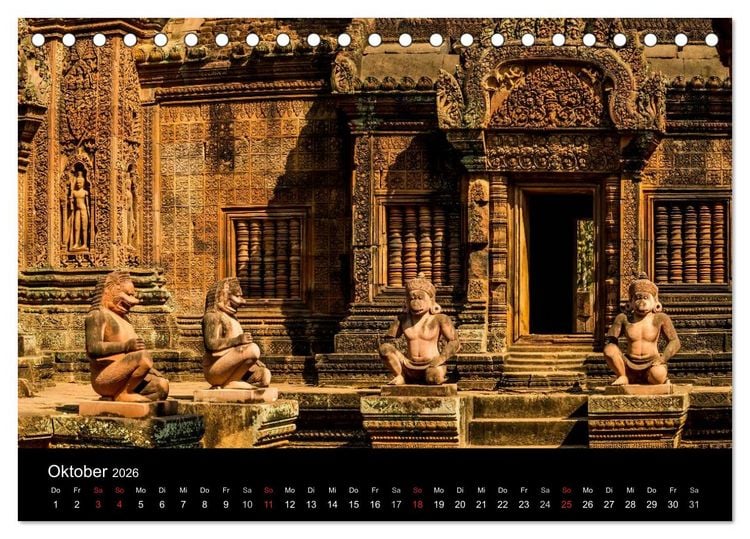 Produktbild: Kambodscha: das K&ouml;nigreich der Wunder (Tischkalender 2026 DIN A5 quer), CALVENDO Monatskalender