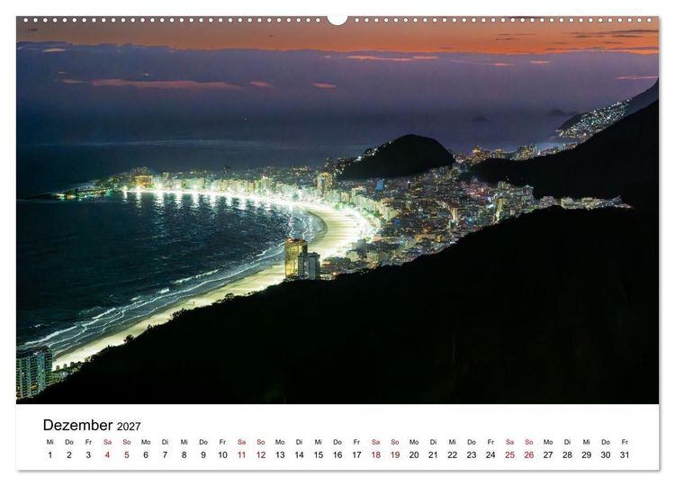 Produktbild: Rio de Janeiro - Kontraste. Farben. Licht (hochwertiger Premium Wandkalender 2027 DIN A2 quer), Kunstdruck in Hochglanz