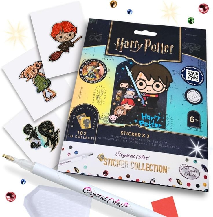 Produktbild: Craft Buddy CA-31HPSALB - Crystal Art, Harry Potter Sticker Album Starter Pack, 25x20cm, Diamant-Malerei-Set