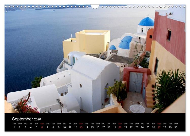 Produktbild: Lights of Santorini (Wall Calendar 2026 DIN A3 landscape), CALVENDO 12 Month Wall Calendar