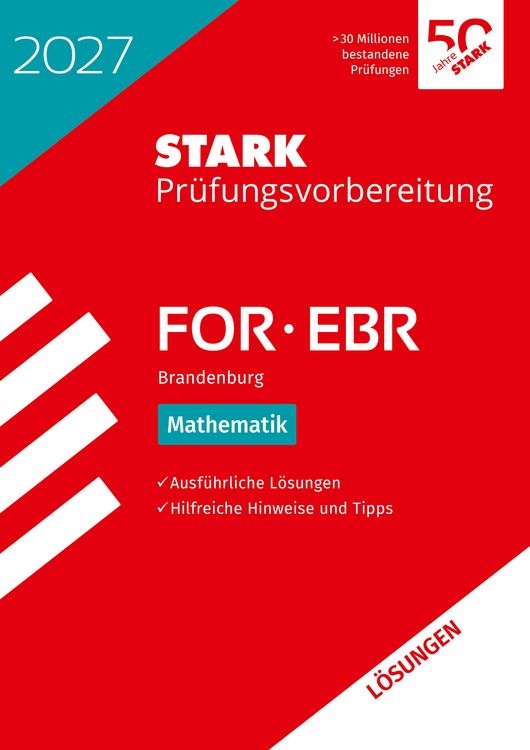 Produktbild: STARK L&ouml;sungen zu Mathematik - FOR/EBR 2027 Brandenburg - Pr&uuml;fungsvorbereitung