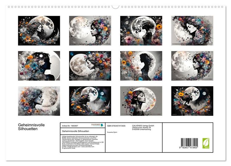 Produktbild: Geheimnisvolle Silhouetten (hochwertiger Premium Wandkalender 2026 DIN A2 quer), Kunstdruck in Hochglanz