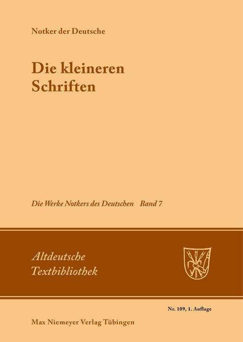 Produktbild: Die kleineren Schriften