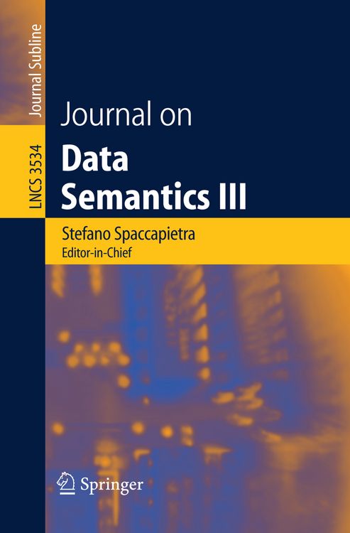 Produktbild: Journal on Data Semantics III