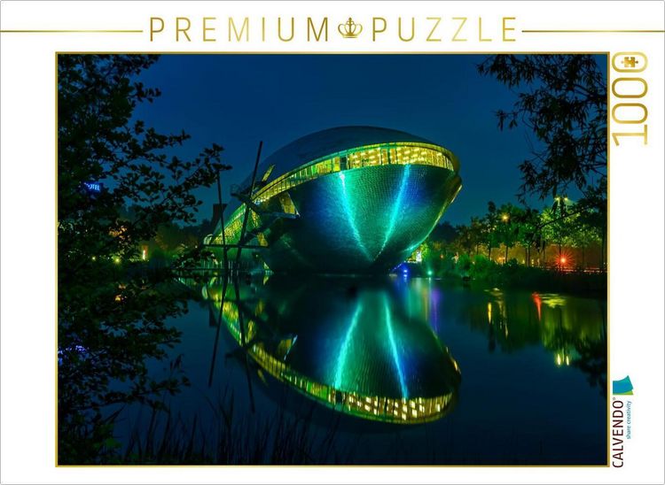 Produktbild: CALVENDO Puzzle Universum Bremen zur blauen Stunde | 1000 Teile Lege-Gr&ouml;&szlig;e 64x48cm Foto-Puzzle f&uuml;r gl&uuml;ckliche Stunden