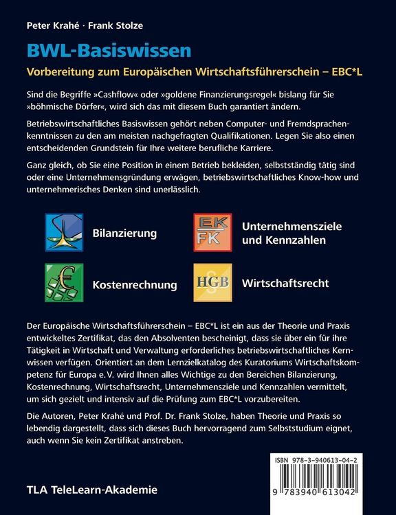 Produktbild: BWL-Basiswissen - Vorbereitung zum Europ&auml;ischen Wirtschaftsf&uuml;hrerschein - EBC*L