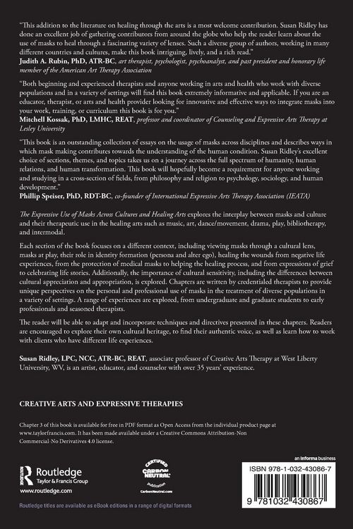 Produktbild: The Expressive Use of Masks Across Cultures and Healing Arts