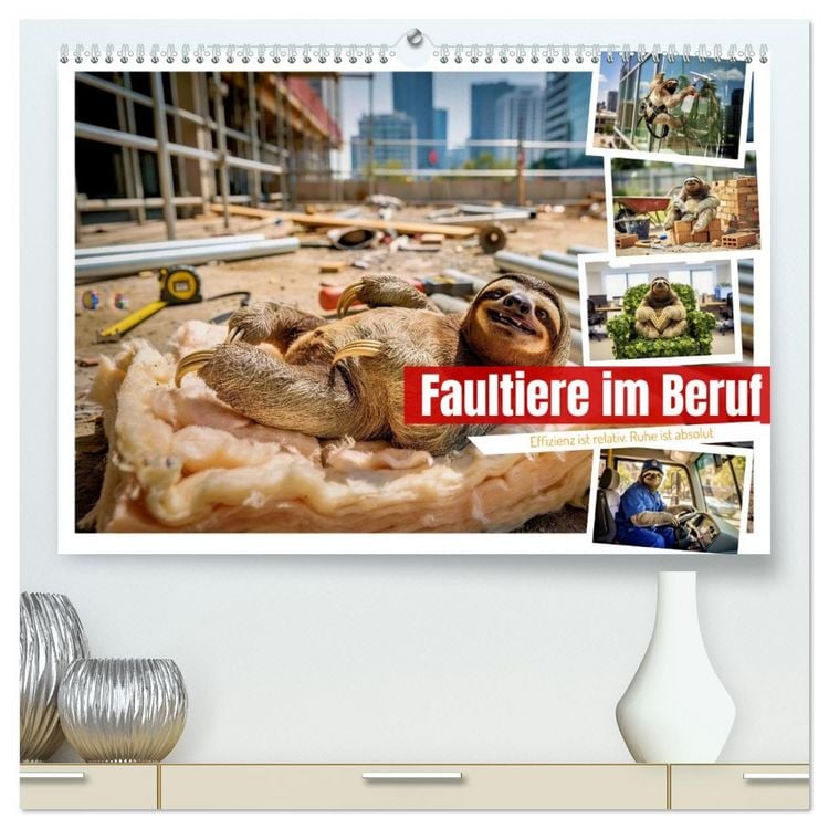 Produktbild: Faultiere im Beruf (hochwertiger Premium Wandkalender 2027 DIN A2 quer), Kunstdruck in Hochglanz