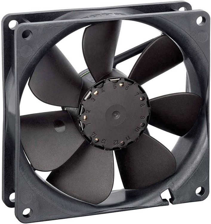 Produktbild: EBM Papst 3412NHH Axiall&uuml;fter 12 V/DC 100 m&sup3;/h (L x B x H) 92 x 92 x 25.4mm