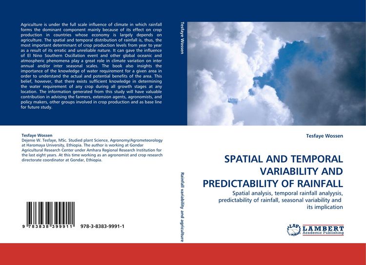 Produktbild: SPATIAL AND TEMPORAL VARIABILITY AND PREDICTABILITY OF RAINFALL