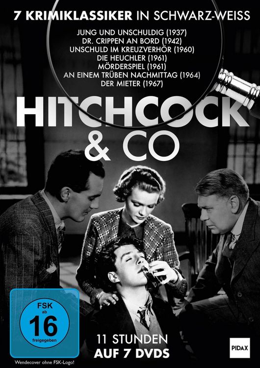 Produktbild: Hitchcock & Co. - 7 Filmklassiker / Sieben unvergessliche Nervenkitzel-Klassiker mit Starbesetzung [7 DVDs]