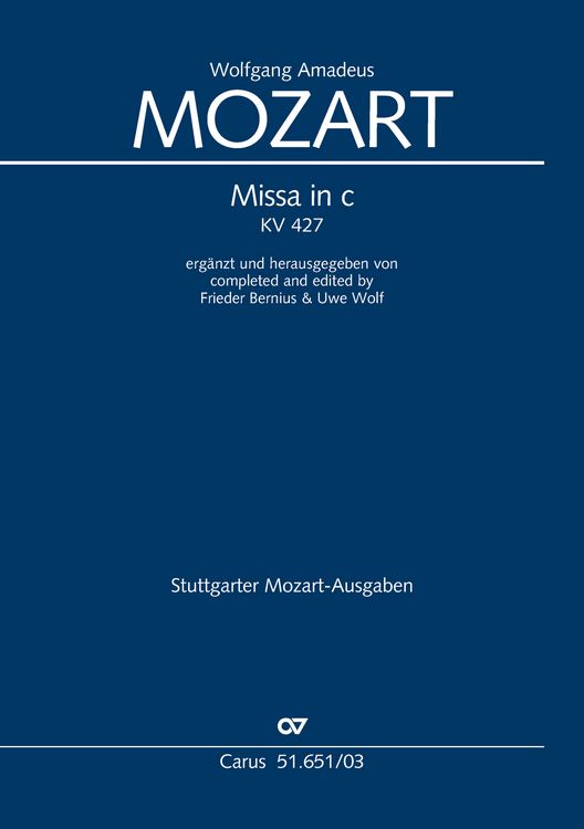 Produktbild: Missa in c (Klavierauszug)