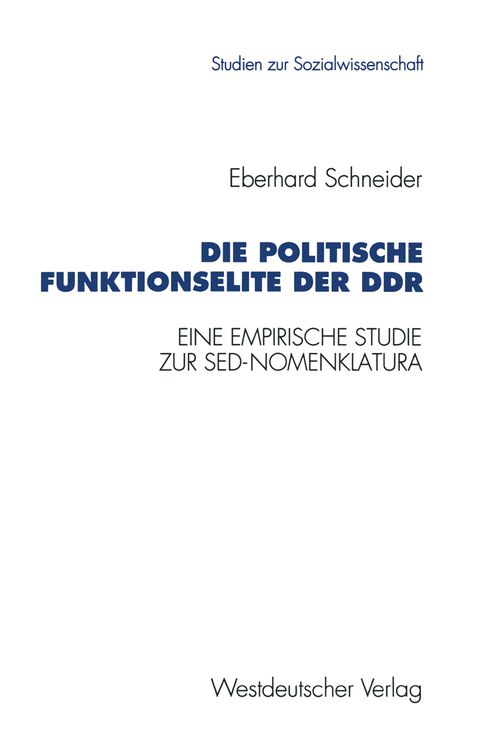 Produktbild: Die politische Funktionselite der DDR