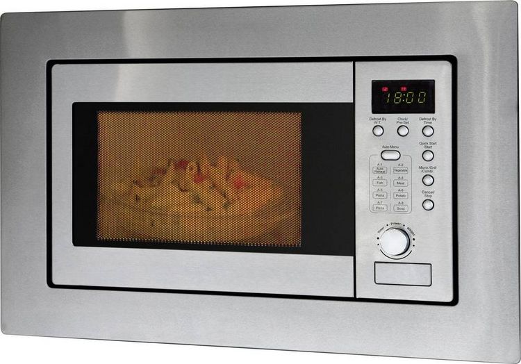Produktbild: Bomann MWG 2215 EB Mikrowelle Edelstahl 800 W Einbauf&auml;hig, Grillfunktion