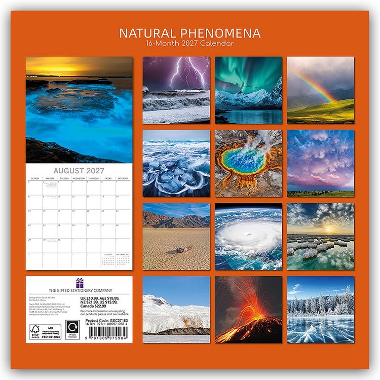 Produktbild: Natural Phenomena &ndash; Naturph&auml;nomene 2027 &ndash; 16-Monatskalender