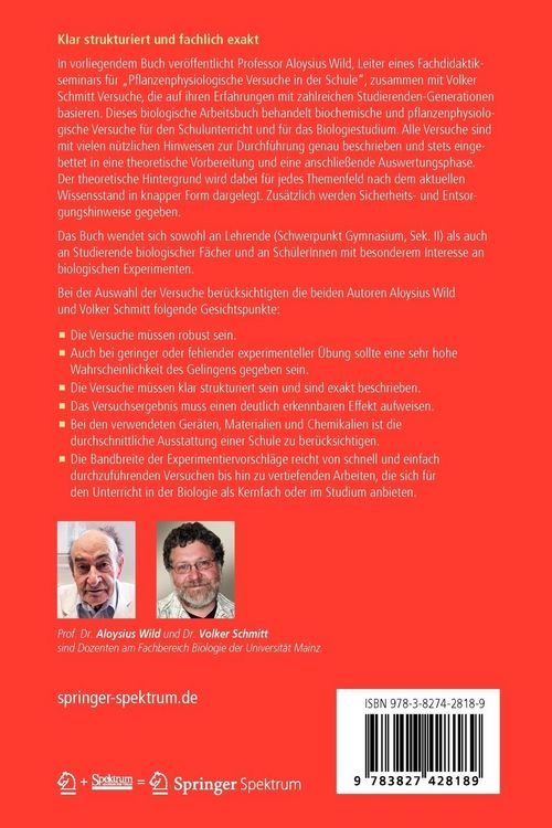 Produktbild: Biochemische und physiologische Versuche mit Pflanzen