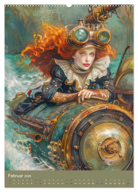 Produktbild: Steampunk Ladies auf Tour (Wandkalender 2026 DIN A2 hoch), CALVENDO Monatskalender