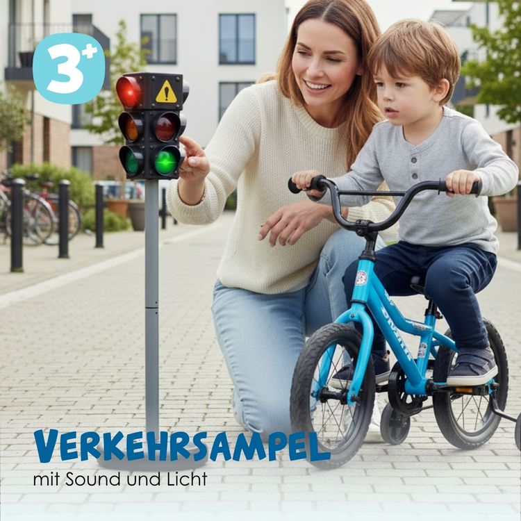 Produktbild: alldoro - Verkehrsampel mit Licht und Sound, 80 cm hoch