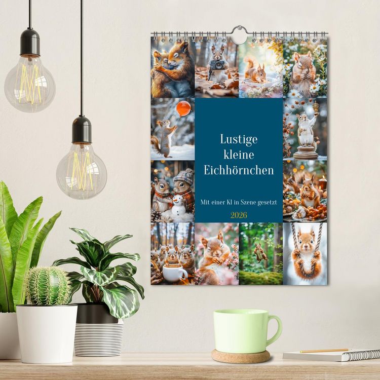 Produktbild: Lustige kleine Eichh&ouml;rnchen (Wandkalender 2026 DIN A4 hoch), CALVENDO Monatskalender