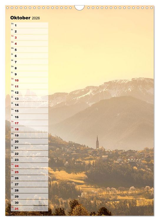 Produktbild: S&uuml;d-Tirol Terminplaner (Wandkalender 2026 DIN A3 hoch), CALVENDO Monatskalender