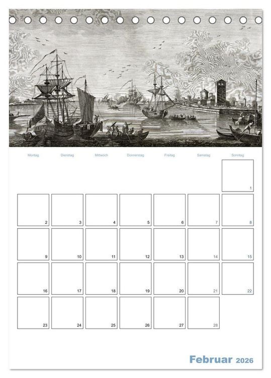 Produktbild: Segelschiffe - mit Planerfunktion (Tischkalender 2026 DIN A5 hoch), CALVENDO Monatskalender