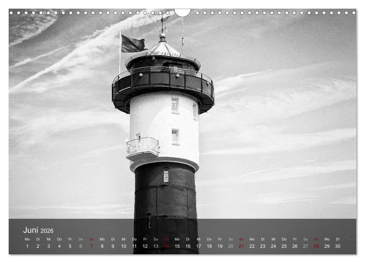 Produktbild: Wangerooge Noir (Wandkalender 2026 DIN A3 quer), CALVENDO Monatskalender