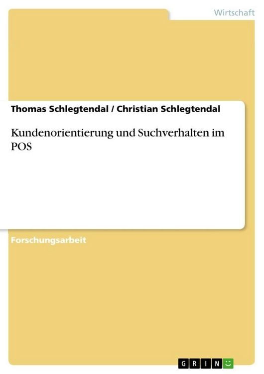 Produktbild: Kundenorientierung und Suchverhalten im POS