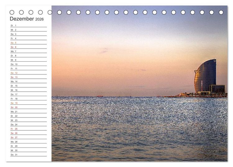 Produktbild: Metropole Barcelona (Tischkalender 2026 DIN A5 quer), CALVENDO Monatskalender