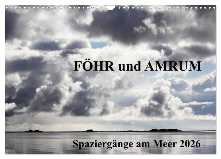 Produktbild: F&ouml;hr und Amrum - Spazierg&auml;nge am Meer (Wandkalender 2026 DIN A3 quer), CALVENDO Monatskalender