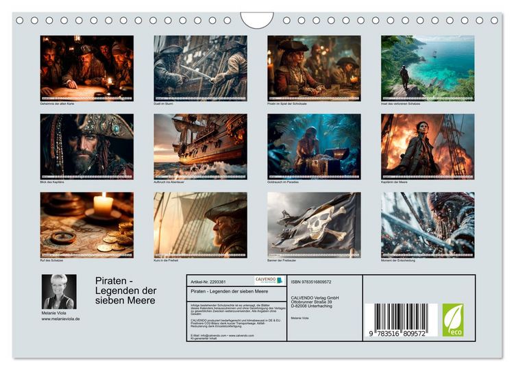 Produktbild: Piraten - Legenden der sieben Meere (Wandkalender 2027 DIN A4 quer), CALVENDO Monatskalender
