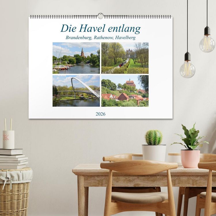 Produktbild: Die Havel entlang - Brandenburg, Rathenow, Havelberg (Wandkalender 2026 DIN A2 quer), CALVENDO Monatskalender
