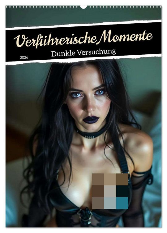Produktbild: Verf&uuml;hrerische Momente - Dunkle Versuchung (Wandkalender 2026 DIN A2 hoch), CALVENDO Monatskalender