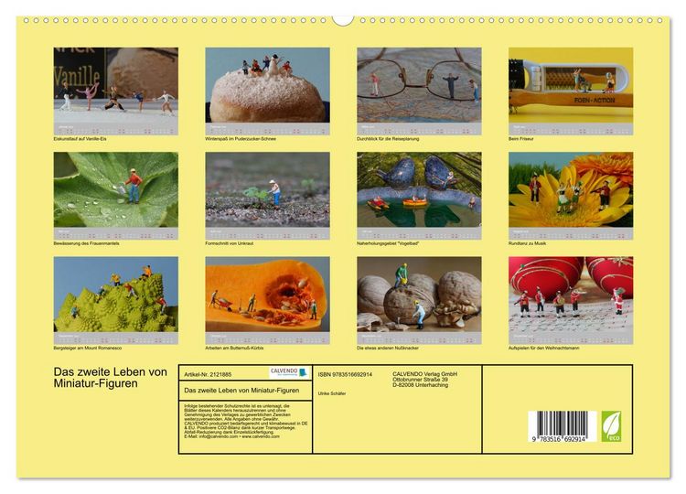 Produktbild: Das zweite Leben von Miniatur-Figuren (hochwertiger Premium Wandkalender 2026 DIN A2 quer), Kunstdruck in Hochglanz