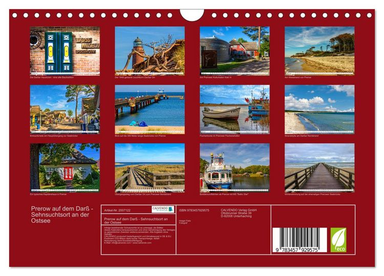 Produktbild: Prerow auf dem Dar&szlig; - Sehnsuchtsort an der Ostsee (Wandkalender 2026 DIN A4 quer), CALVENDO Monatskalender