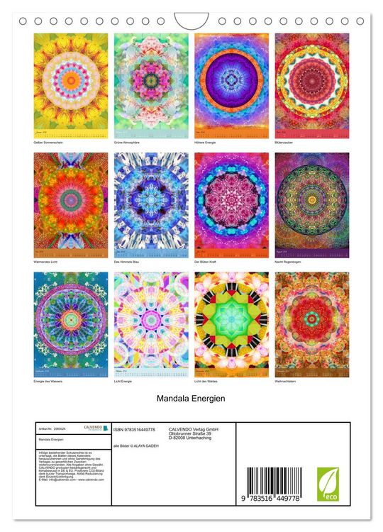 Produktbild: Mandala Energien (Wandkalender 2026 DIN A4 hoch), CALVENDO Monatskalender