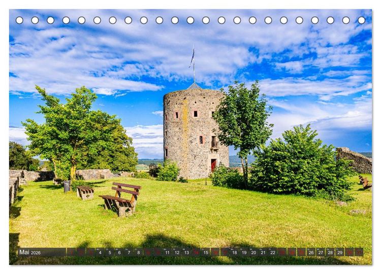 Produktbild: Ein Blick auf Homberg an der Efze in Farbe (Tischkalender 2026 DIN A5 quer), CALVENDO Monatskalender