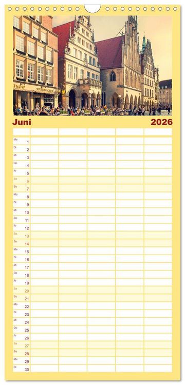Produktbild: Familienplaner 2026 - Abenteuer M&uuml;nster - Echt jovel! mit 5 Spalten (Wandkalender, 21 x 45 cm) CALVENDO