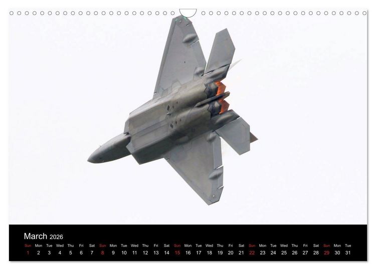 Produktbild: Lockheed Martin F-22A Raptor (Wall Calendar 2026 DIN A3 landscape), CALVENDO 12 Month Wall Calendar
