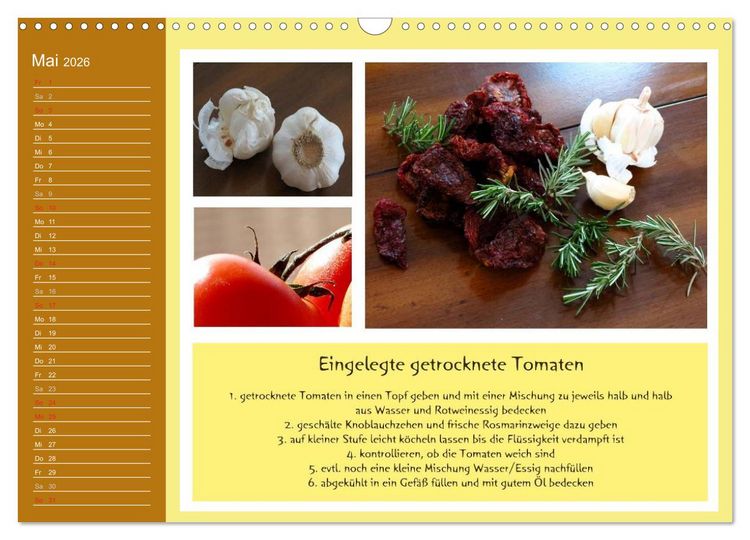 Produktbild: Meine Mallorca Rezepte (Wandkalender 2026 DIN A3 quer), CALVENDO Monatskalender