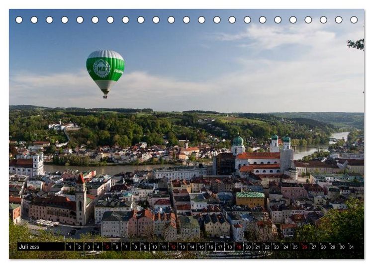 Produktbild: Pittoreskes Passau (Tischkalender 2026 DIN A5 quer), CALVENDO Monatskalender