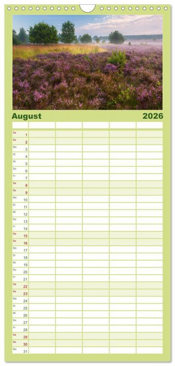 Produktbild: Familienplaner 2026 - Stille Naturmomente mit 5 Spalten (Wandkalender, 21 x 45 cm) CALVENDO